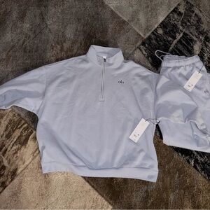 ALO Yoga Men's Winter Frost  Zip-Up Sweater & Pants